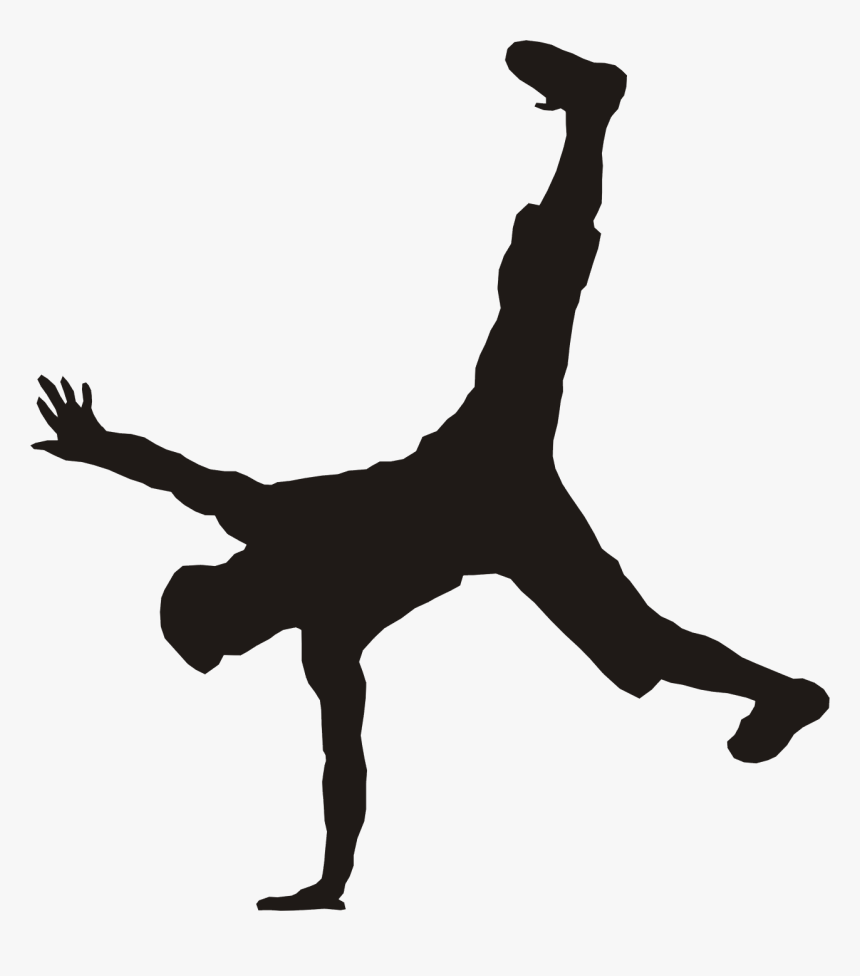 Silhouette Break Dance Png, Transparent Png