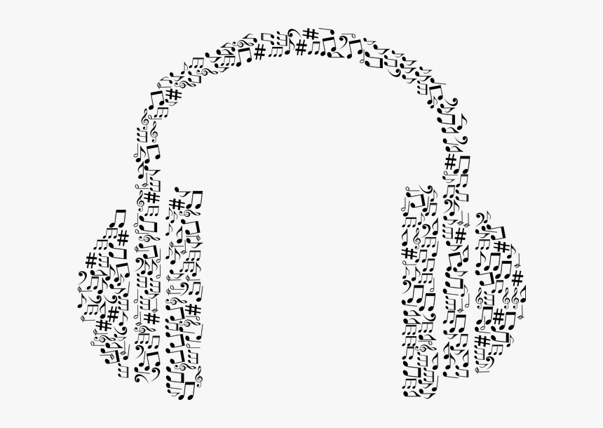 Transparent Listening Ear Clipart - Headphones Music Clip Art, HD Png Download