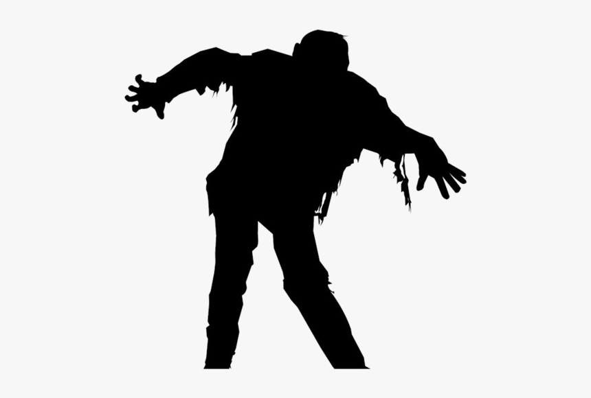 Zombie Silhouette No Background, HD Png Download