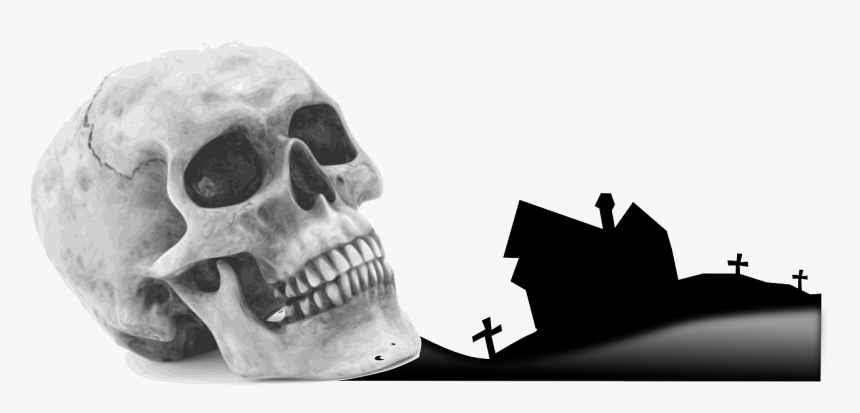 Skull Skeleton Crime - Grave Silhouette Vector, HD Png Download