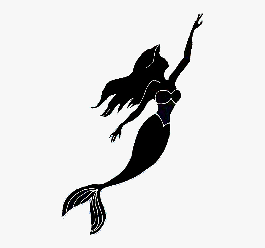 Ariel The Little Mermaid Silhouette Image - Transparent The Little Mermaid Silhouette, HD Png Download