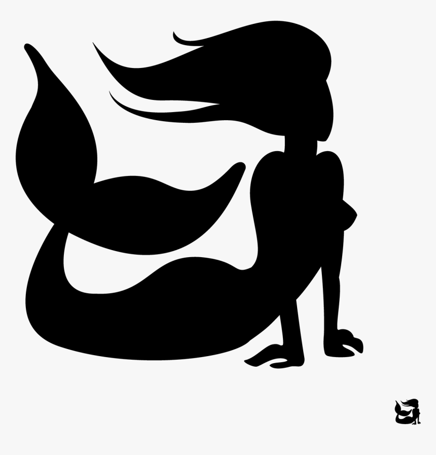 Little Mermaid Silhouette Png - Transparent Little Mermaid Silhouette Png, Png Download