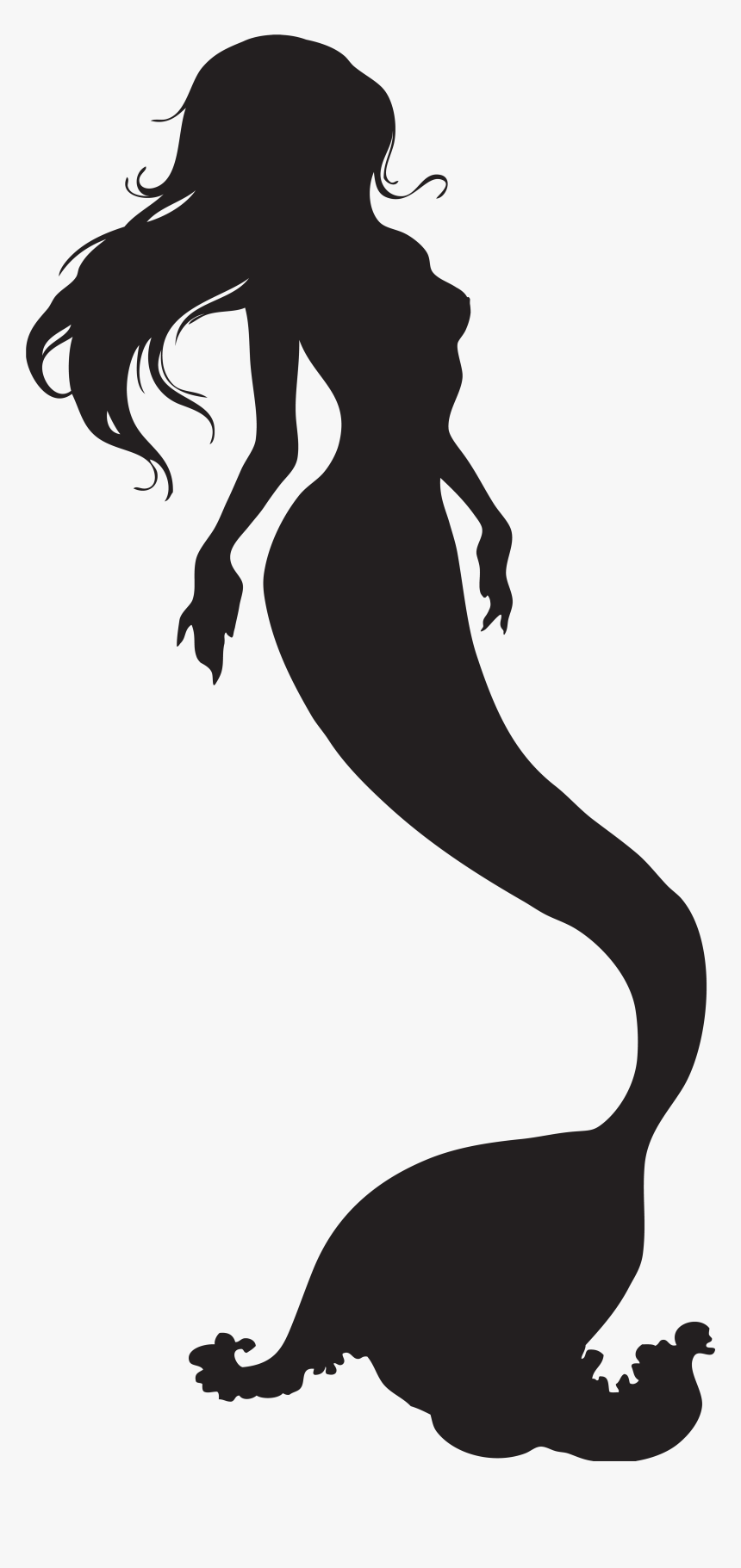 Mermaid Scalable Vector Graphics - Mermaid Silhouette Png, Transparent Png