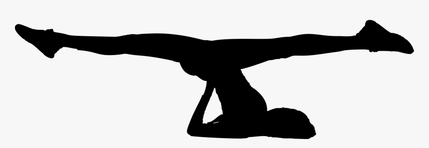 Silhouette,monochrome Photography,dog Like Mammal - Shadow Clipart Black And White Yoga, HD Png Download