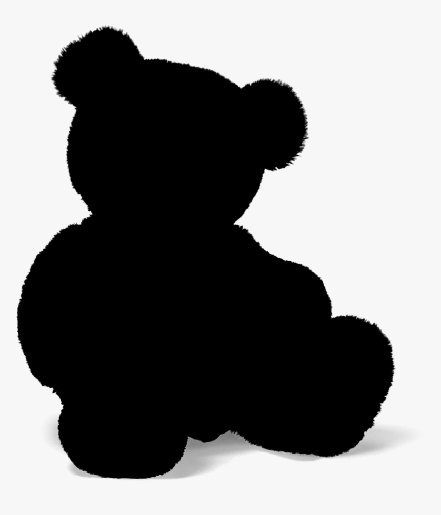 Bear Silhouette Black Teddy Bear Silhouette, HD Png Download