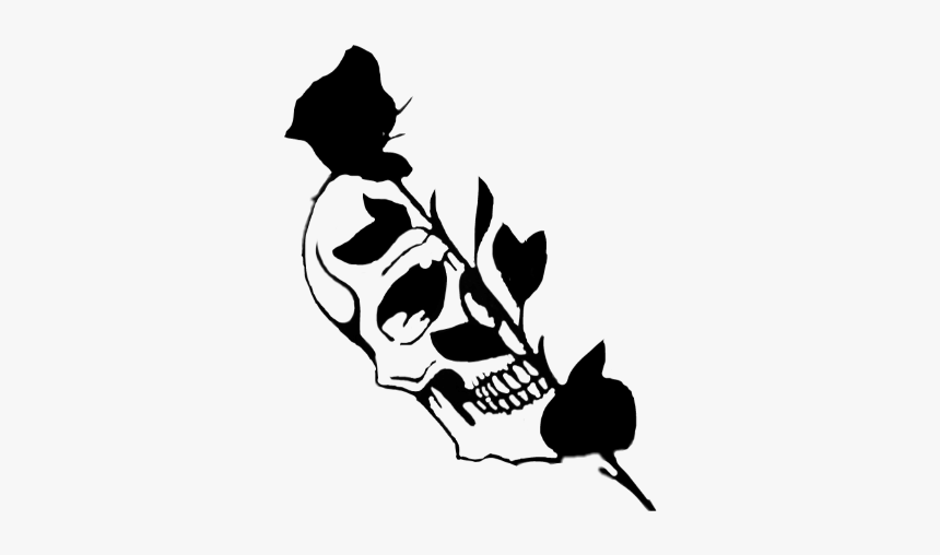 #died #broken #skeleton #black #tumbl #blackrose #rose - Illustration, HD Png Download