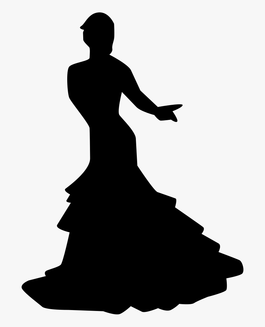 Flamenco Female Dancer Pose Comments - Ariel The Little Mermaid Silhouette, HD Png Download