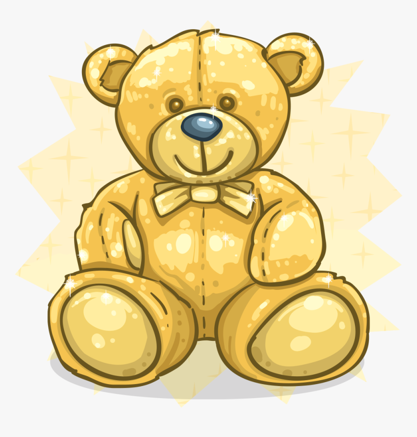Teddy Bear Clipart Gold - Gold Teddy Bear Clipart, HD Png Download