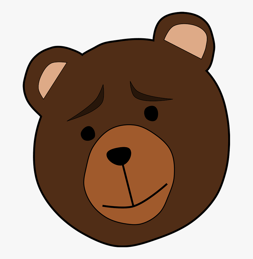 Vector Clip Art Of Weeping Teddy Bear - Cartoon Bear Face, HD Png Download
