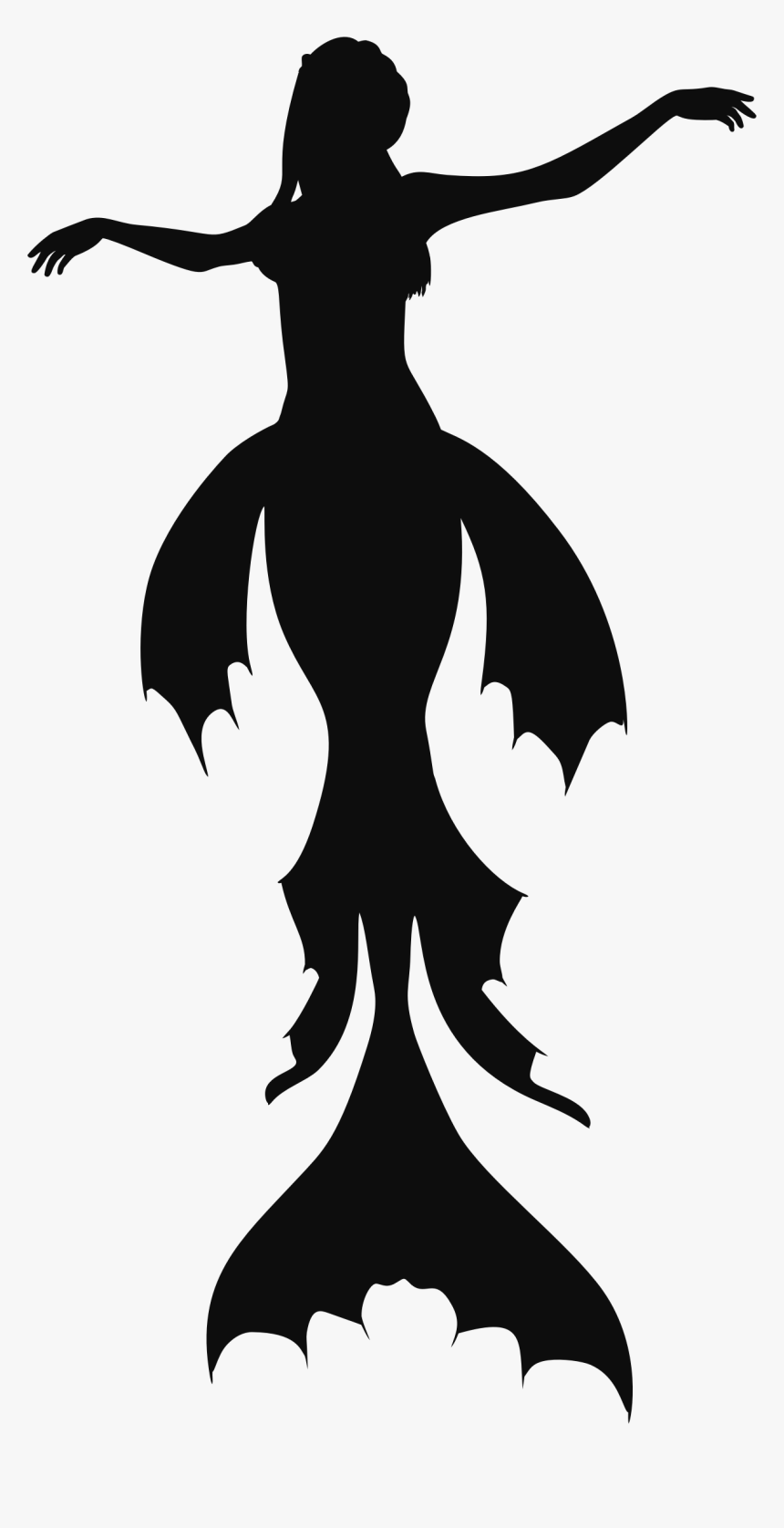 Transparent Mermaid Png - Dark Green Mermaid Tail, Png Download