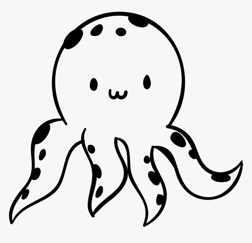 Octopus - Beach Animal Icons Black And White, HD Png Download
