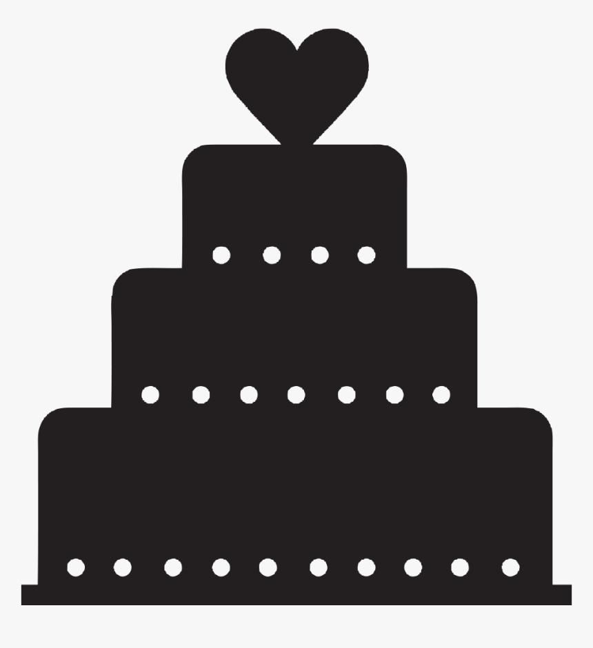 Wedding Party Silhouette Clip Art - Wedding Cake Silhouette Clip Art, HD Png Download