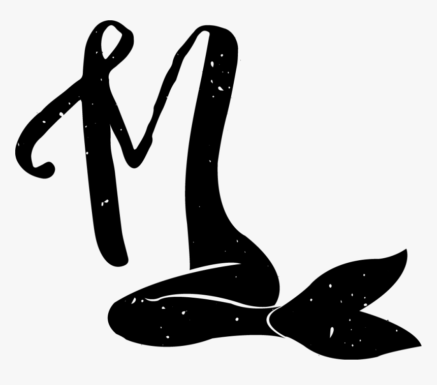 Clip Art Mermaid Black And White Clipart - Mermaid Tails Clip Art, HD Png Download