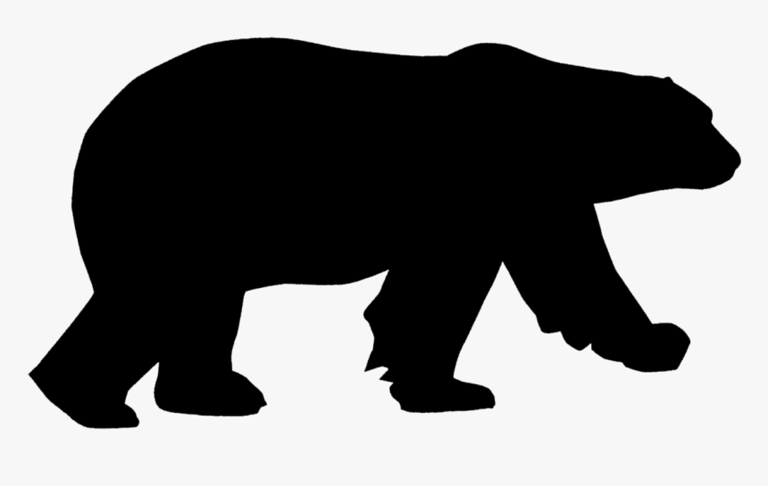 Clipart Pictures Of Grizzly Bear - Polar Bear Silhouette Clip Art, HD Png Download