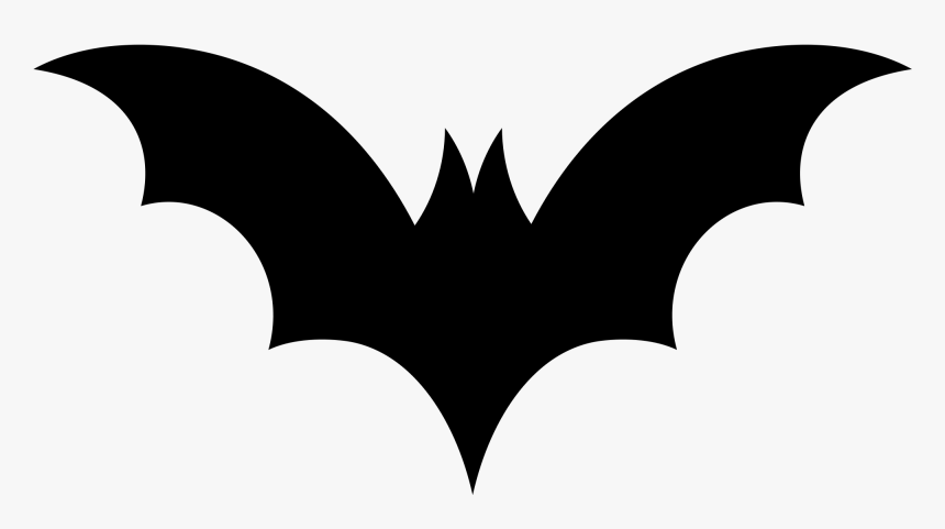 Bat Silhouette Stencil Clip Art - Halloween Bat Silhouette, HD Png Download