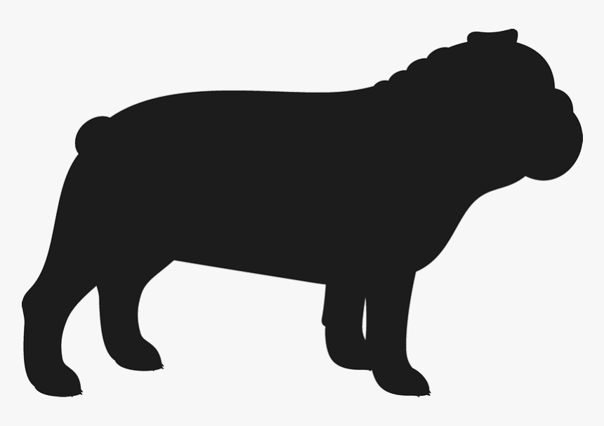 Bulldog Silhouette Png, Transparent Png