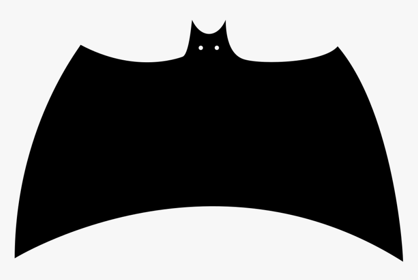 Bat Black Silhouette Variant With Extended Wings, HD Png Download
