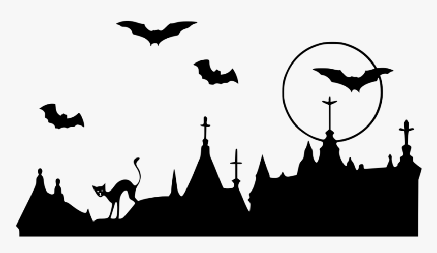 Halloween Clipart Halloween Bat Silhouette - Transparent Halloween Clipart, HD Png Download