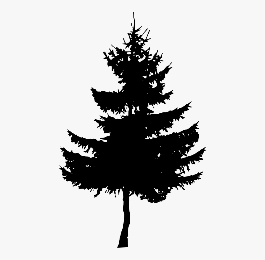 Pine Tree Silhouette Free, HD Png Download