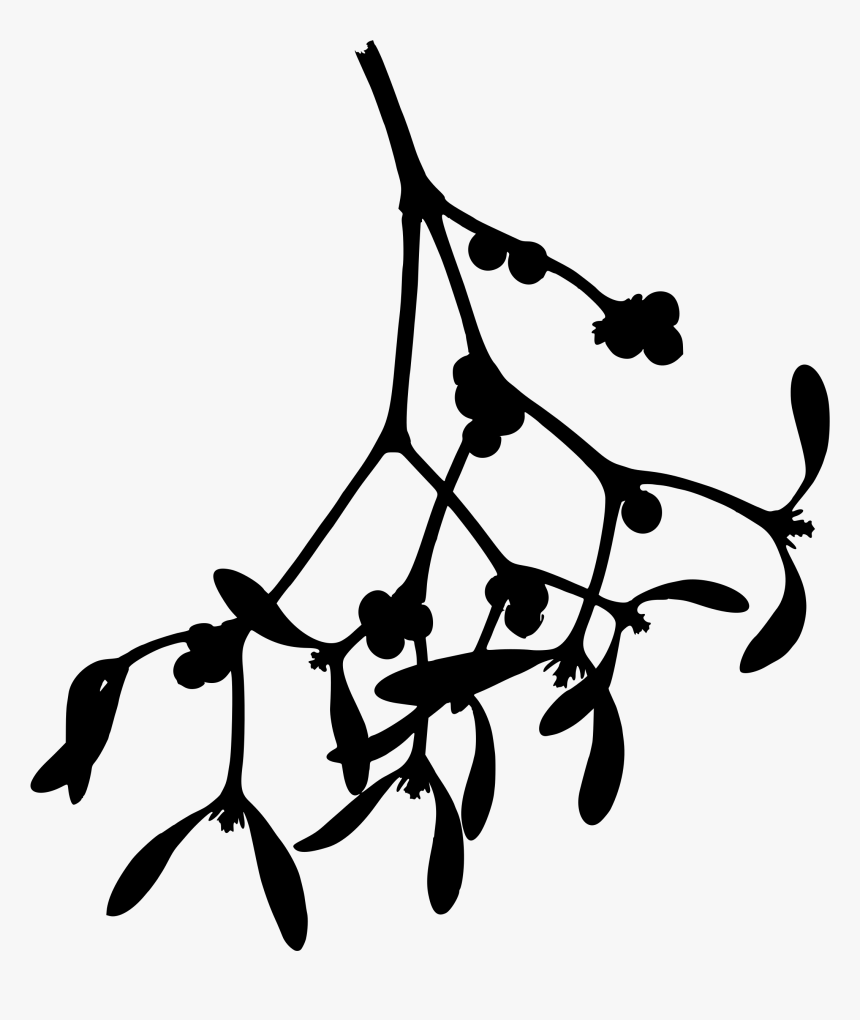Mistletoe Silhouette Clip Arts - Mistletoe Png, Transparent Png