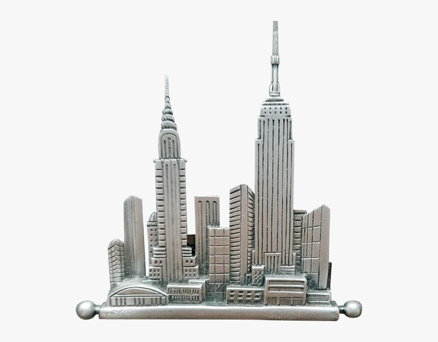New York City Nyc Skyline Brooch With The Empire State - Tower Block, HD Png Download