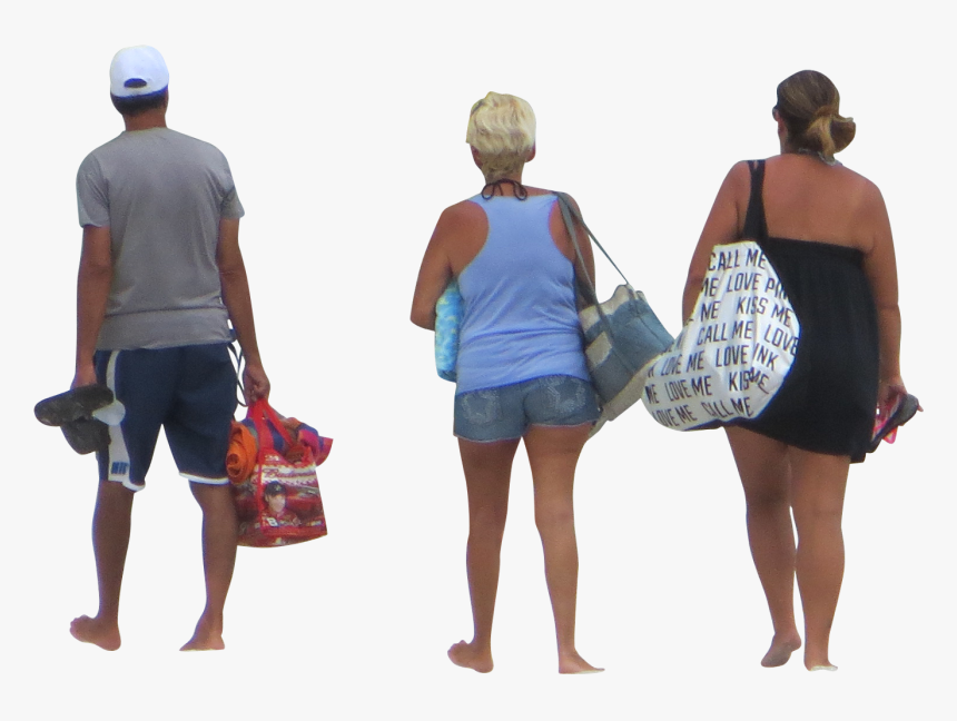 People Walking Dog Png , Png Download - People Walking To Beach, Transparent Png