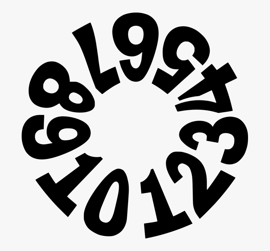 Numbers, Circle, Vector, Clipart, Sticker, Silhouette - Zahlen Clipart, HD Png Download