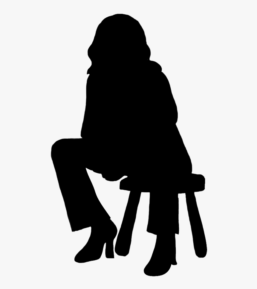 Silhouettes Of People - Sitting Silhouette Person Png, Transparent Png