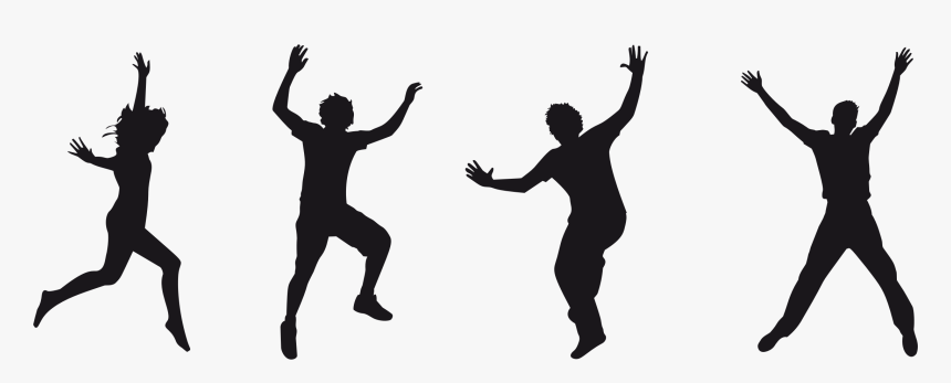 Silhouette Jumping For Joy, HD Png Download
