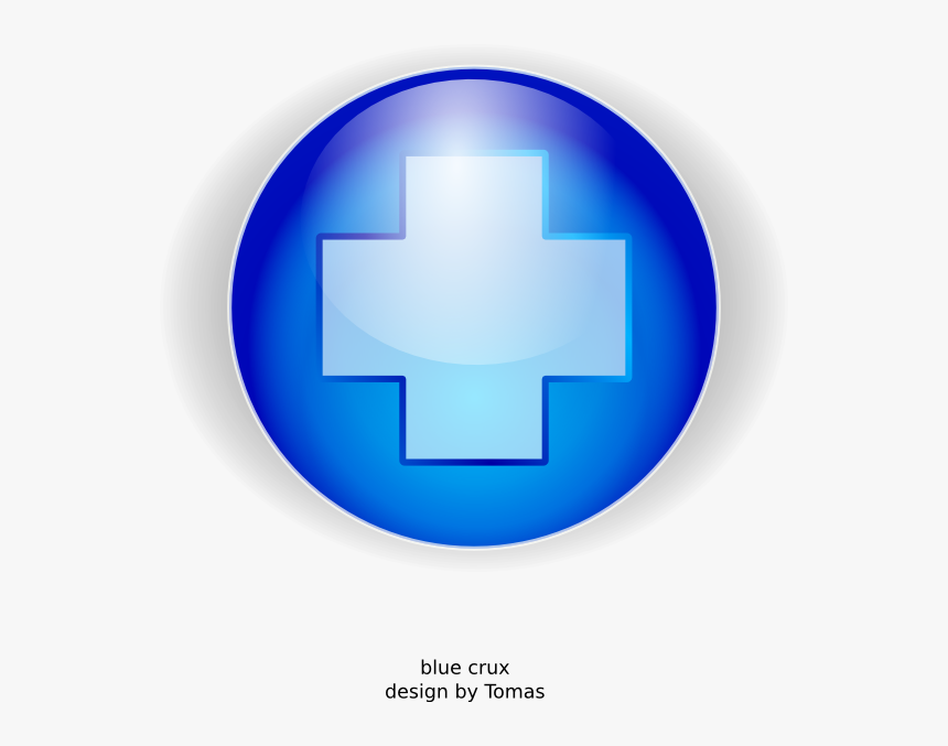 Blue Medical Cross In Circle, HD Png Download