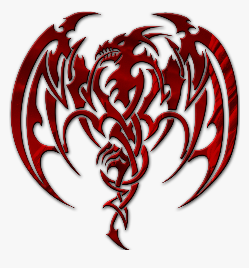 Dragon Symbol - Tribal Dragon Red, HD Png Download