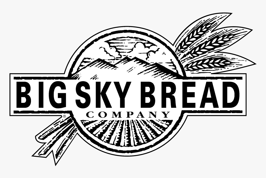 Big Sky Bread 01 Logo Black And White - Big Sky Bread Company, HD Png Download