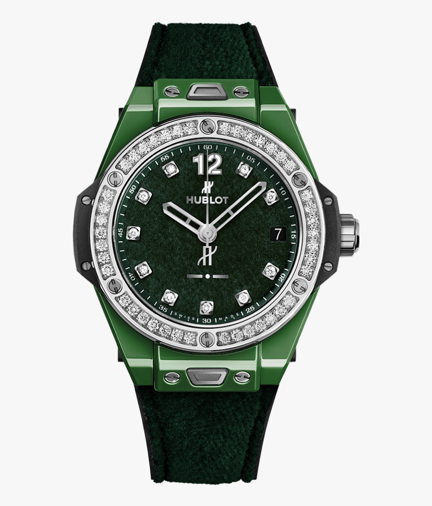 Big Bang One Click Italia Independent Dark Green Velvet - Hublot Big Bang Womens, HD Png Download
