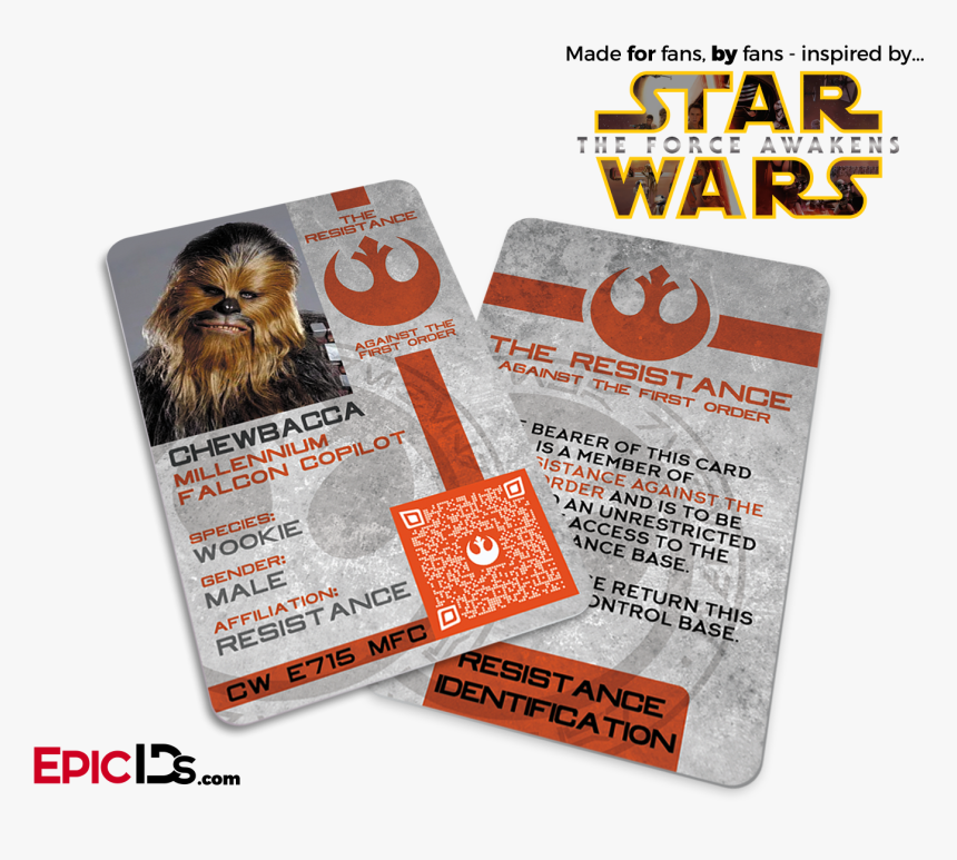 Transparent Wookie Png - Star Wars Identity Card, Png Download