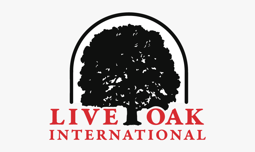 Liveoak-logo Red - Blk - Halftrans - Live Oak International Logo, HD Png Download