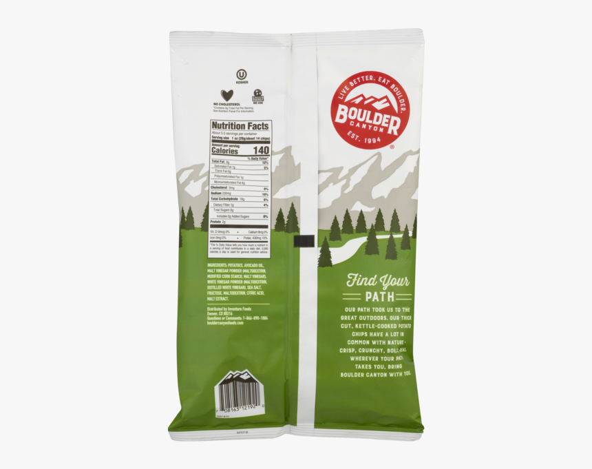 Boulder Canyon Avocado Oil Canyon Cut Kettle Potato - Coffee, HD Png Download
