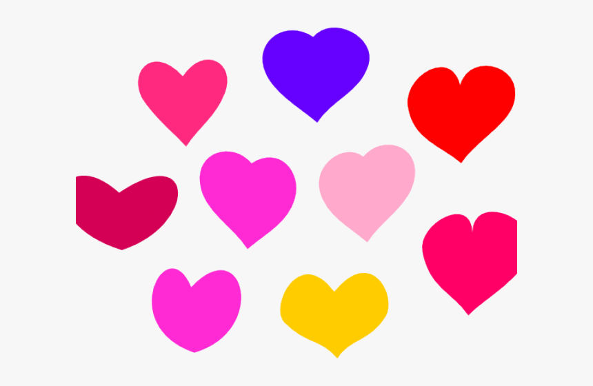 Pics Of Cartoon Hearts - 7 Hearts Clip Art, HD Png Download