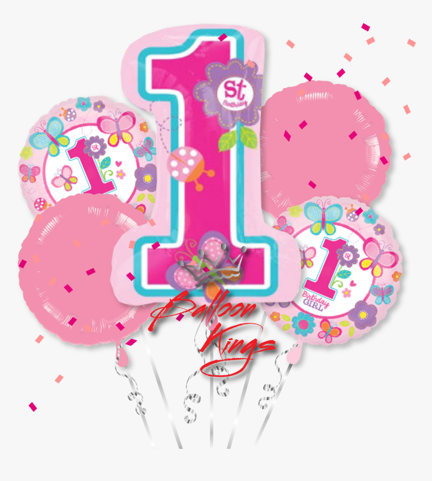 1st Birthday Sweet Girl Bouquet Balloon Kings - 1st Birthday Images For Girl, HD Png Download