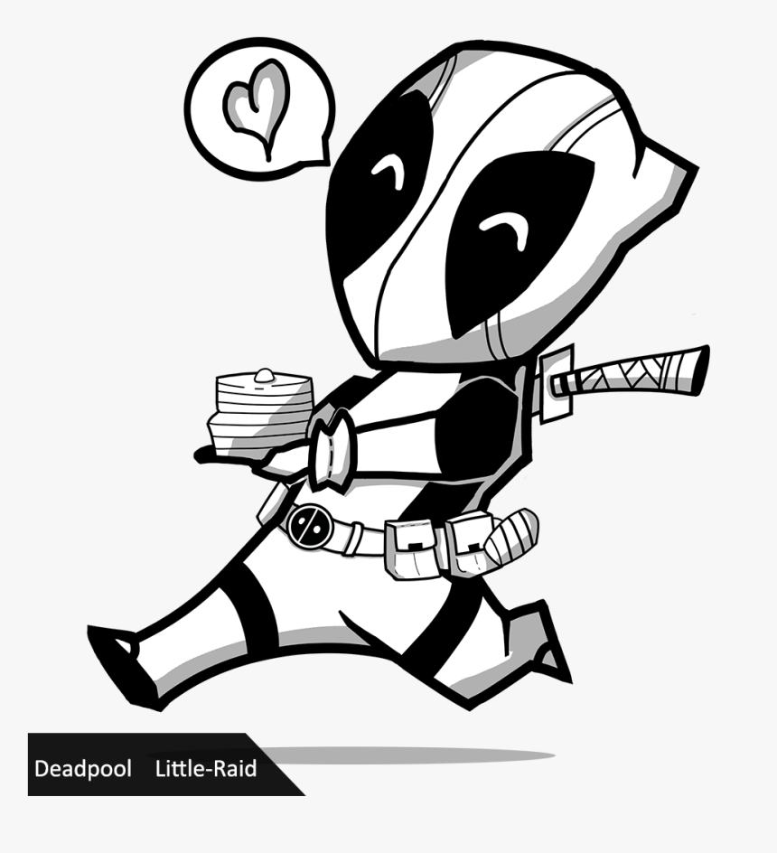 Transparent Deadpool Clipart - Deadpool Black And White, HD Png Download