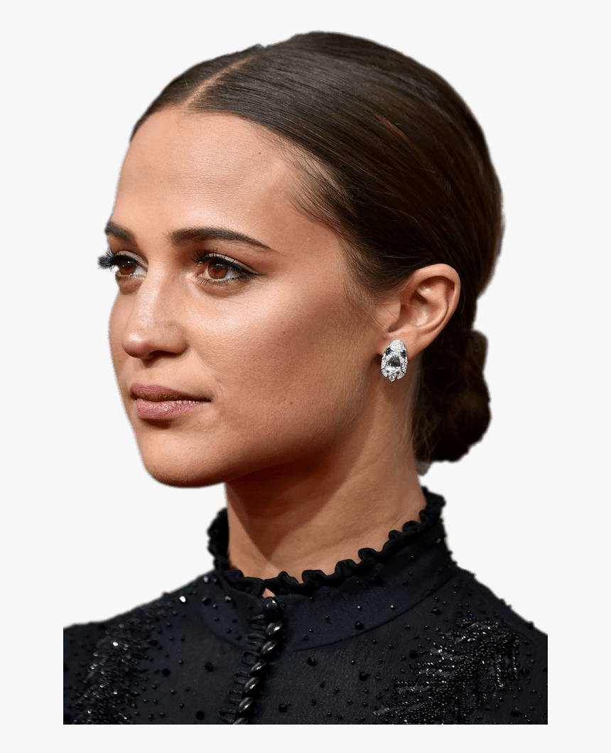 Alicia Vikander Chignon - Alicia Vikander Hair Updo, HD Png Download