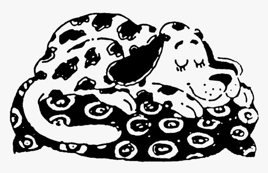 Zoom Sleeping Dog Rubber Stamp - Illustration, HD Png Download