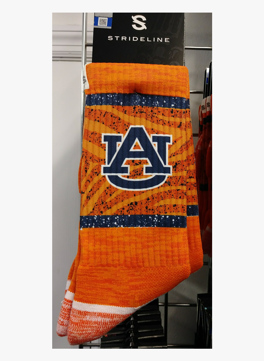 Orange Stripe Auburn War Eagle Performance Crew Socks - Hardwood, HD Png Download