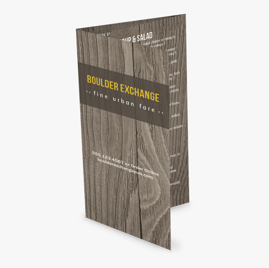 Tri Fold Rustic Menu, HD Png Download