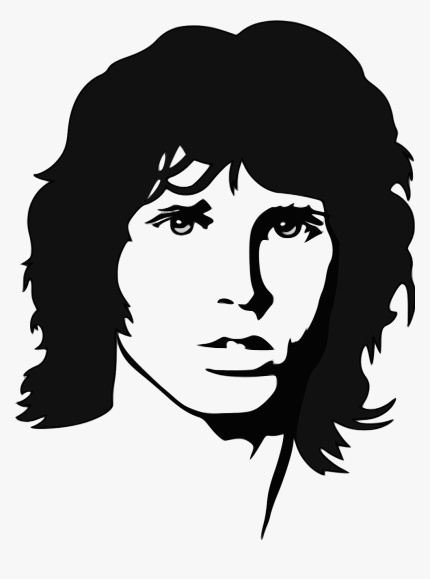 Jim Morrison Black And White - Jim Morrison And Cat, HD Png Download