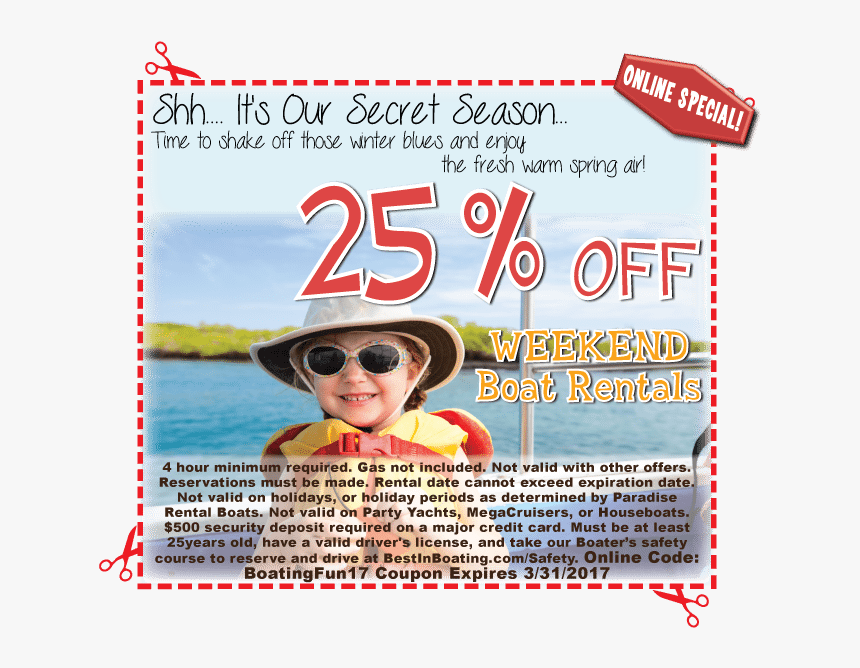 Boat Rental Coupon Lake Lanier Allatoona Monroe - Flyer, HD Png Download