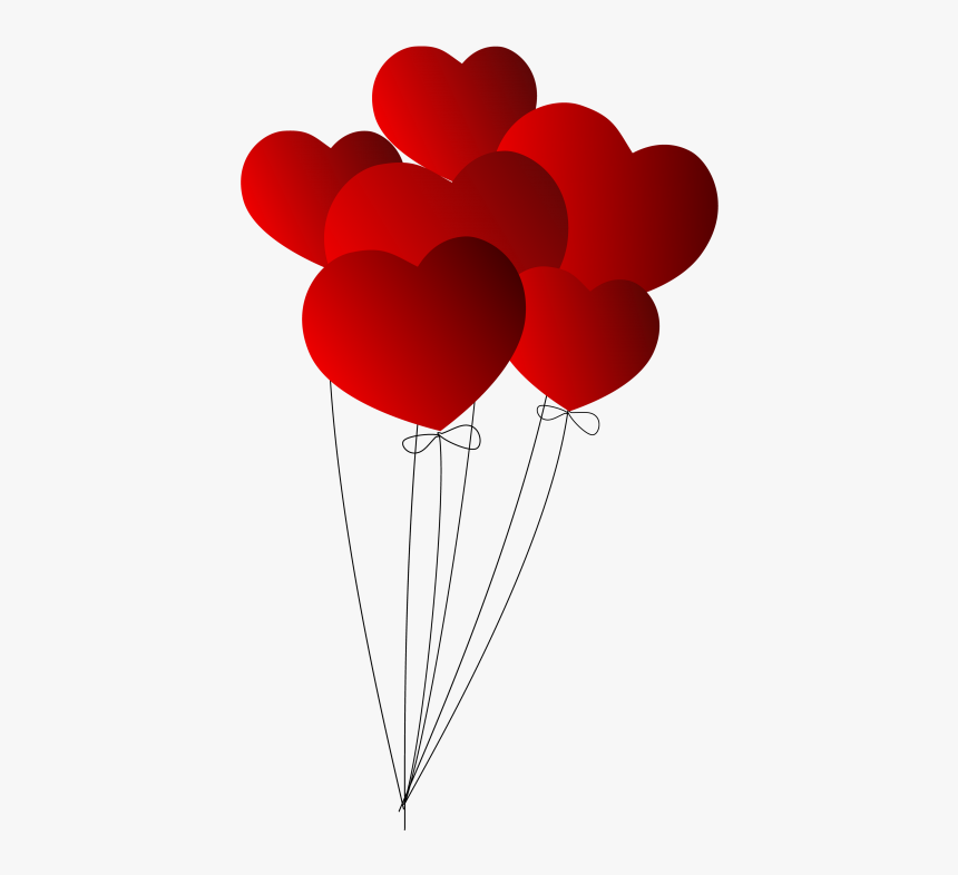 Heart Png Hd - Heart Shaped Balloons Png, Transparent Png