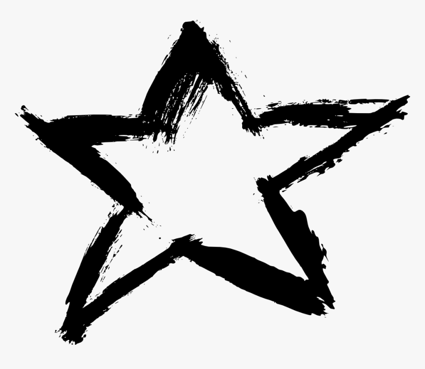 Black And White Transparent Star, HD Png Download