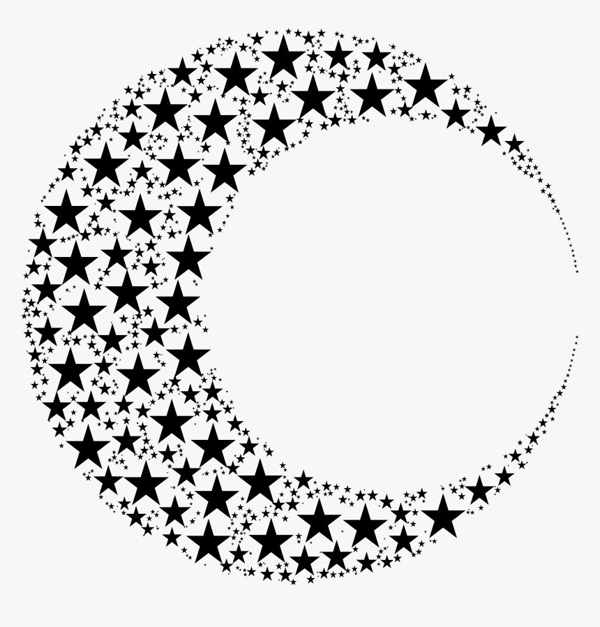 Moon And Stars Png - Crescent Moon And Stars Clipart, Transparent Png