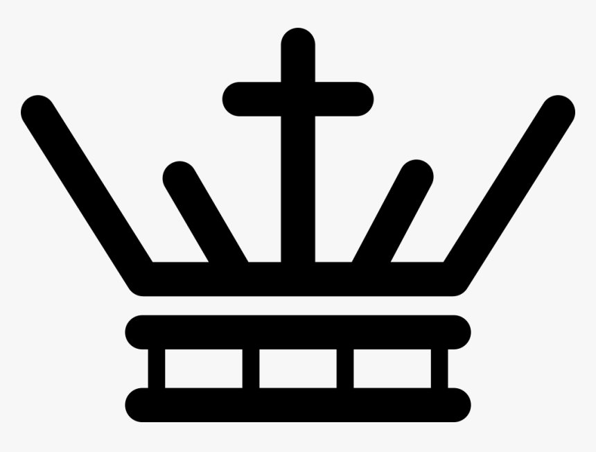 Royal Crown Of Lines With A Cross - Cross, HD Png Download