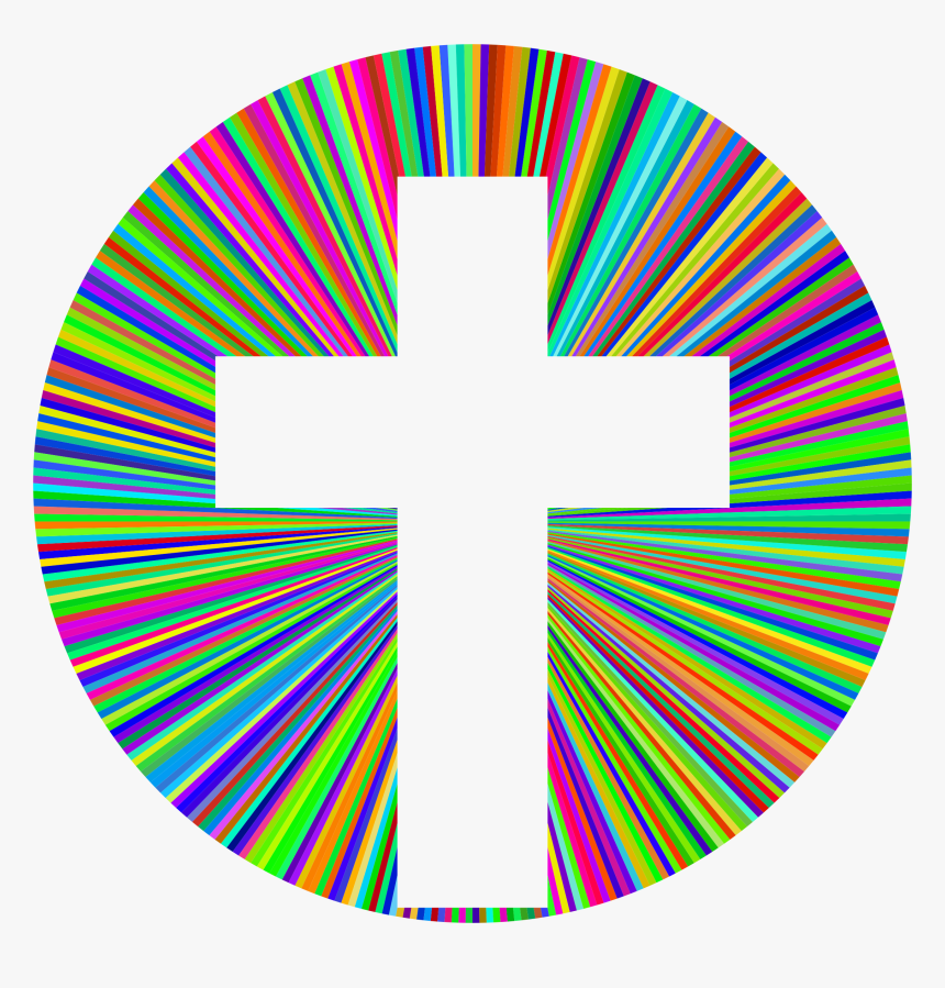 Cross Picture Clipart Prismatic Cross Halo Png - Colorful Cross Clip Art, Transparent Png